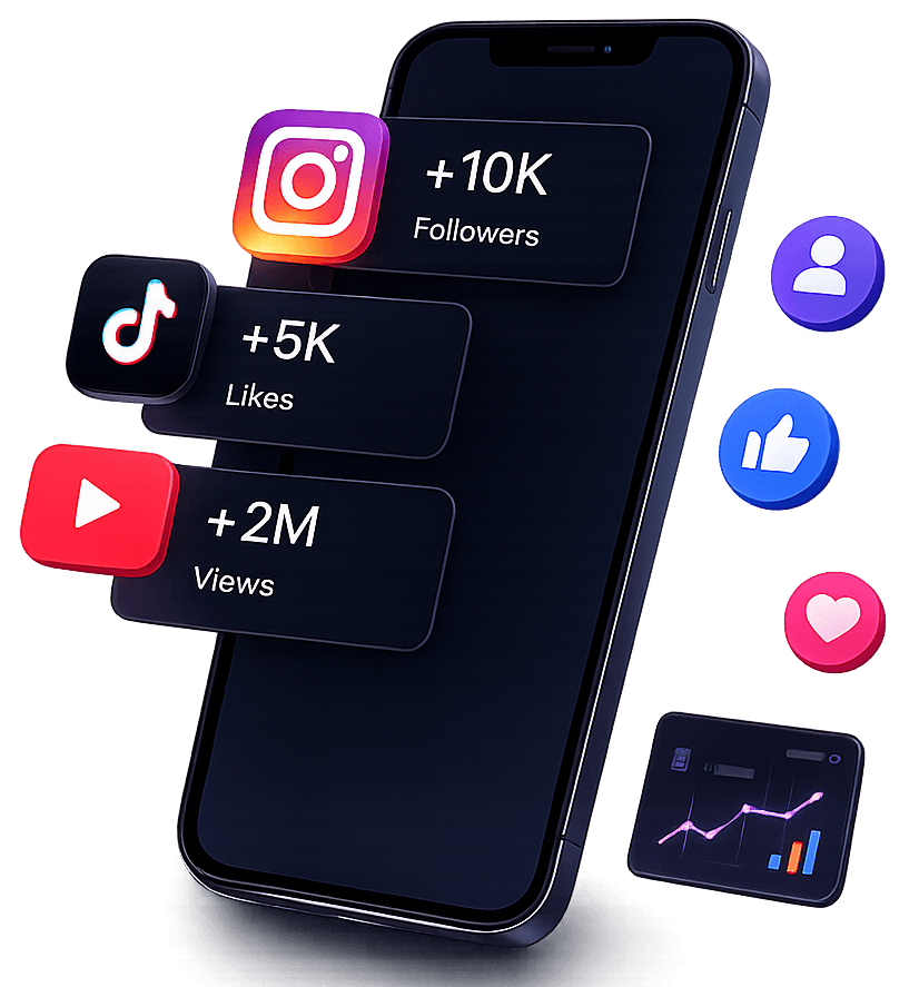 Social media services on a smartphone